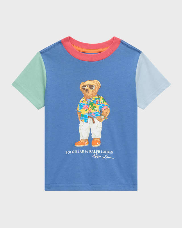 Boy's Colorblocked Polo Bear T-Shirt, Size 2-7